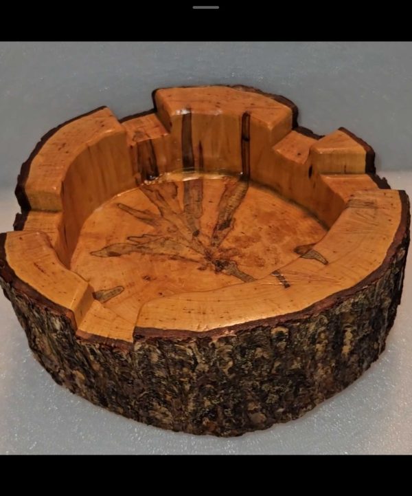 Solid Wood Ambrosia Maple Cigar Ashtray