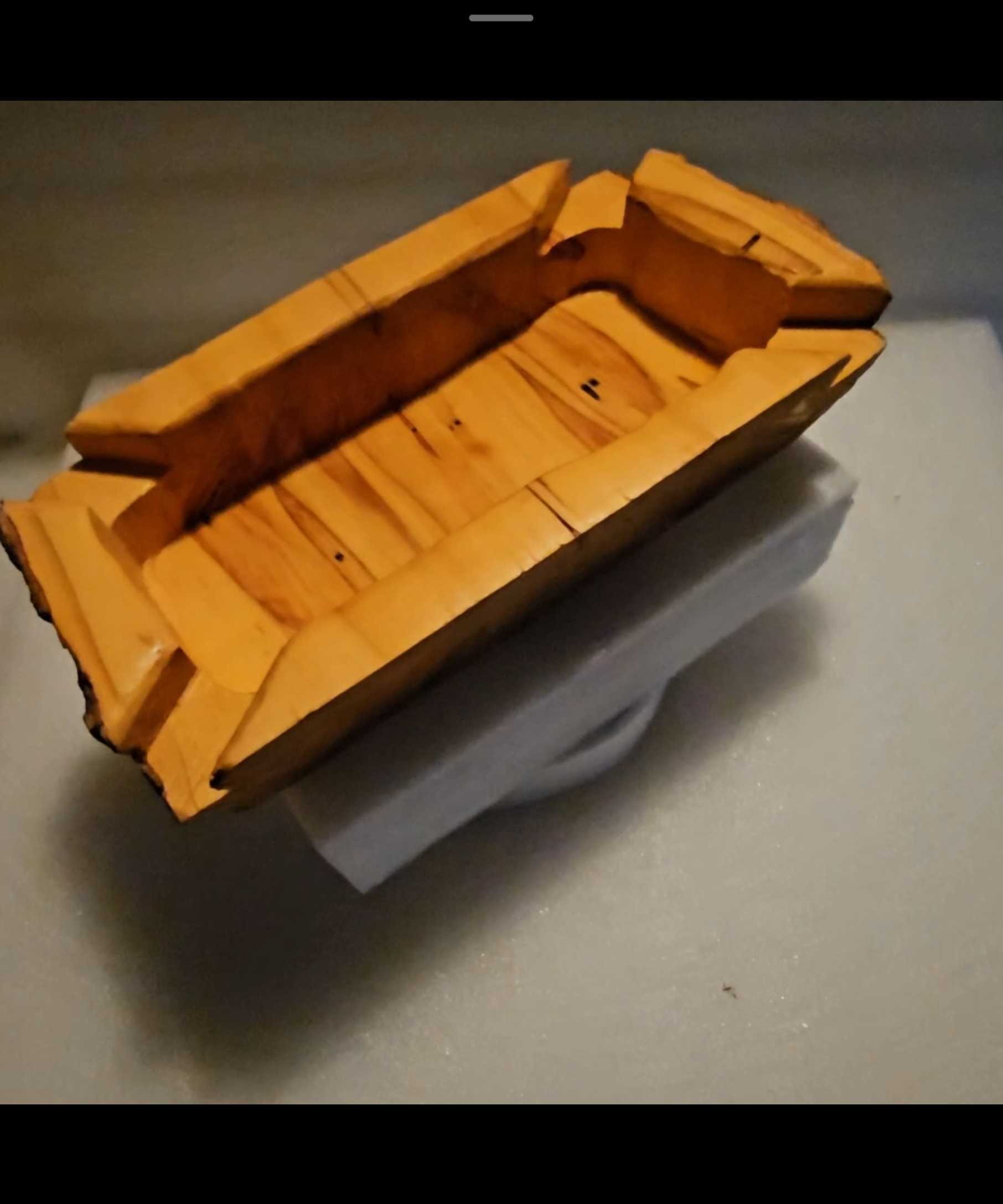 Handmade Solid Wood Box Elder Cigar Ashtray with 4 corner slots