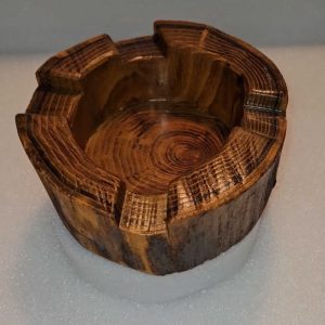 Solid Black Locust aka Honey Locust Small Cigar Ashtray