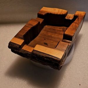 Handmade Solid Wood Black Walnut Unique Cigar Ashtray