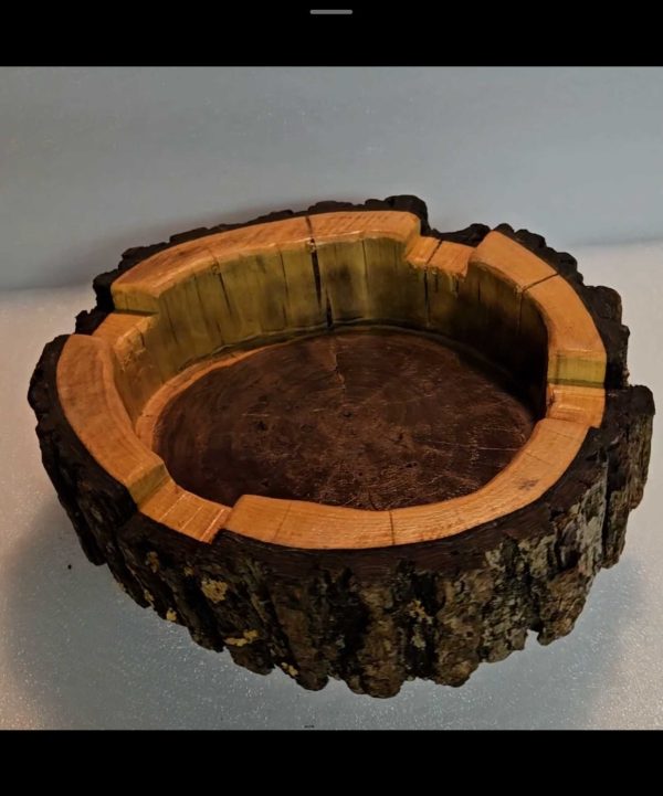 Large Black Walnut Cigar Ashtray
