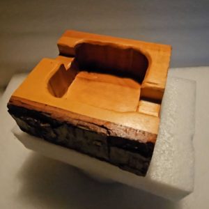 Handmade Solid Wood Red Birch Petite "Solo Smoker" Cigar Ashtray