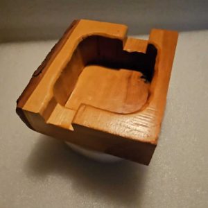 Handmade Solid Wood Red Birch Cigar Ashtray