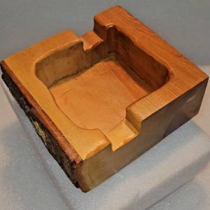 Handmade Solid Wood Red Birch Cigar Ashtray