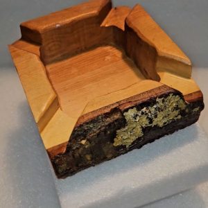 Handmade Solid Wood Red Birch Cigar Ashtray