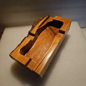 Handmade Solid Wood Red Birch with Knot Cigar Ashtray