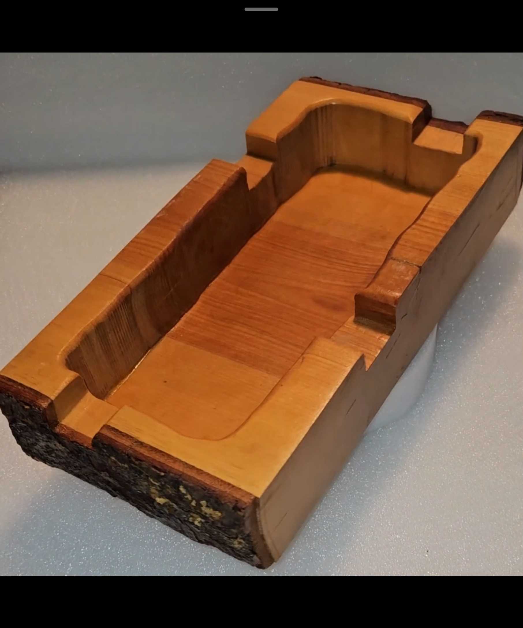 Handmade Solid Red Birch Cigar Ashtray