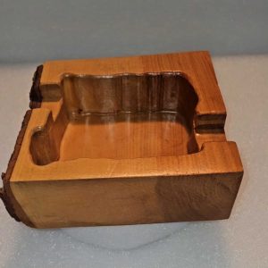 Solid Wood Handmade Red Birch Cigar Ashtray