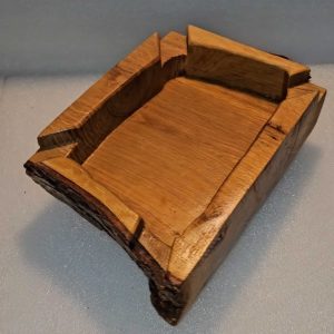 Corner Slots Solid Red Oak Unique Cigar Ashtray