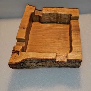 Handmade Solid Wood Red Oak Cigar Ashtray