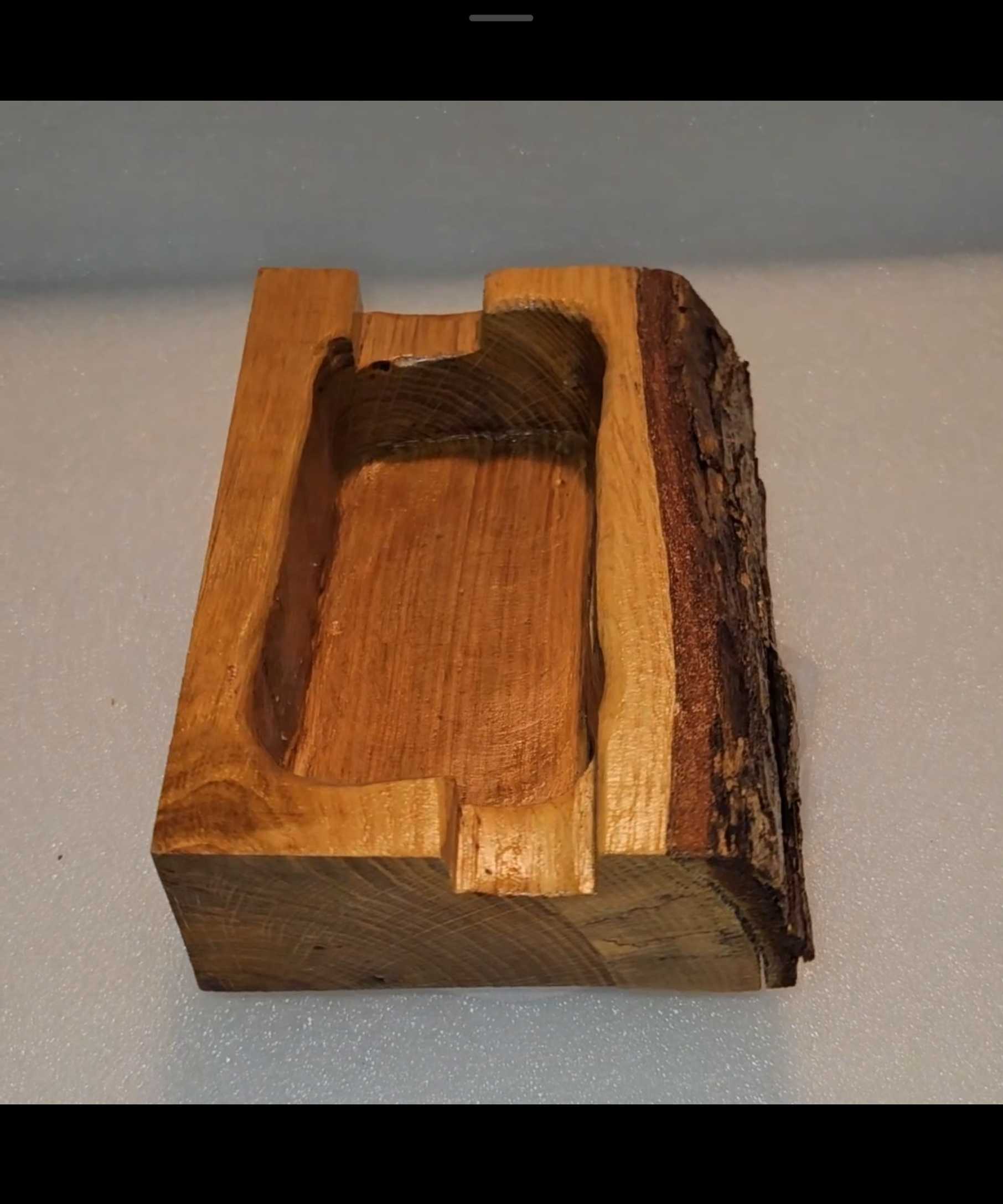 Small Handmade Solid Wood Red Oak Cigar Ashtray