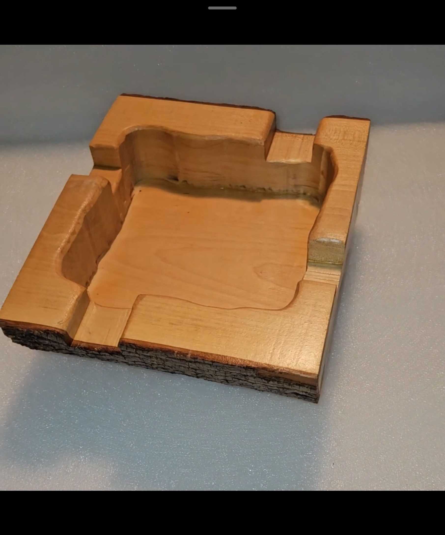 Handmade Solid Wood White Oak Cigar Ashtray